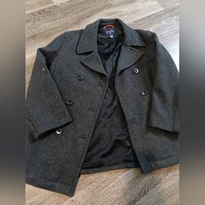 women's Nautica Wool Blend Peacoat dark gray Size XL